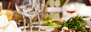 Glasses and food